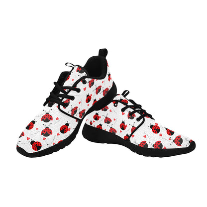 Ladybugs Love Women's And Children's Sneakers, Ladybird Shoes Art, White & Black Sneakers, Lady Bug Shoes, Custom Sneakers