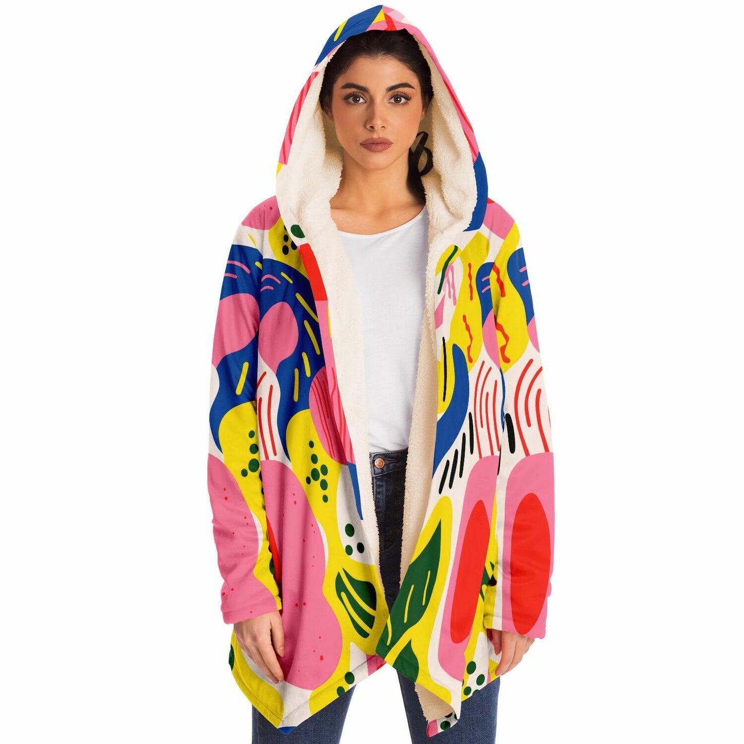 Microfleece Cloak – Abstract Chaos You’ll Actually Want to Wear 🎨🌀