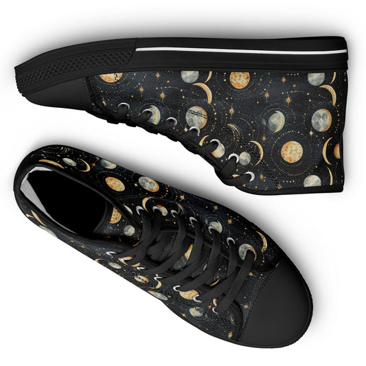 Urban Peak High Top Shoes #moon-phases #moon #space #galaxy #stars #detailed #pattern #seamless #background