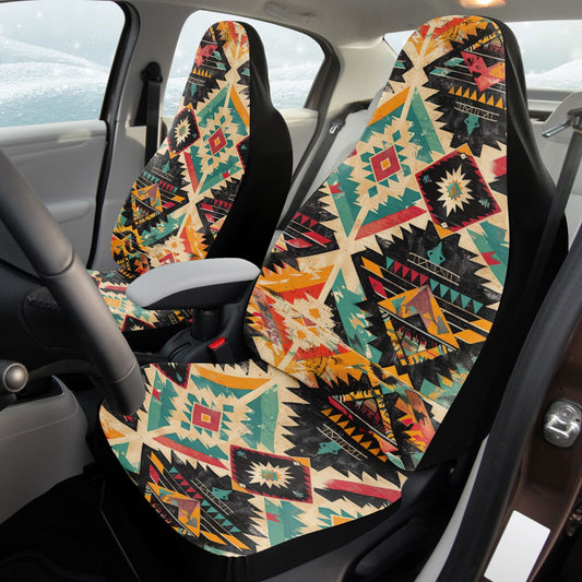 Southwestern Tribal Geometric Car Seat Covers – Vintage Decorative Style