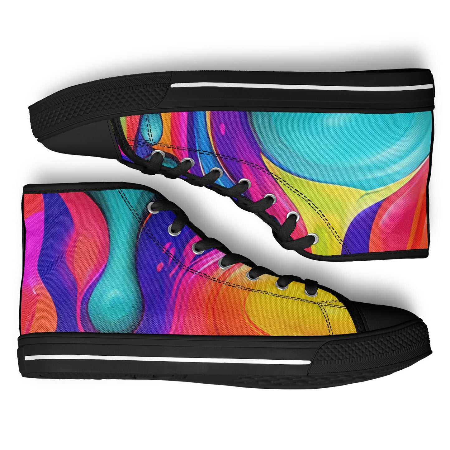 Urban Peak High Tops – Purple & Pink Liquid Paints 🎨 Because Boring Shoes Are Illegal