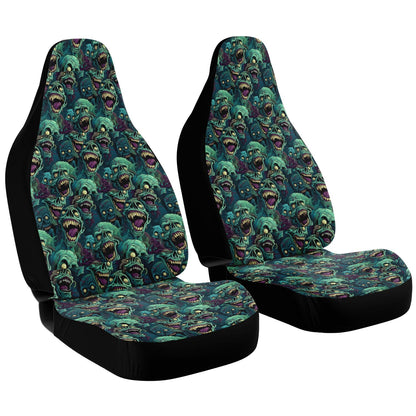 Zombie Heads Laughing Car Seat Covers – Creepy & Creative Style