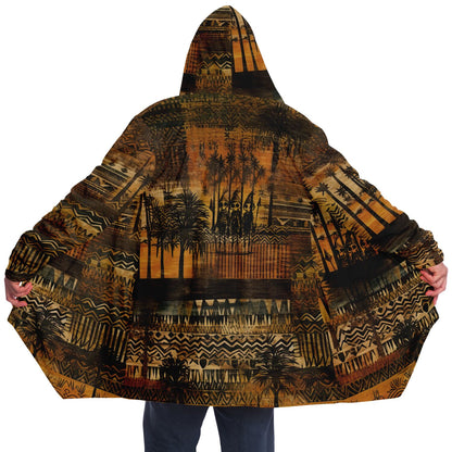 Tribal Hooded Cloak – Boho Street Style Palm Tree Coat | Boho Men Style