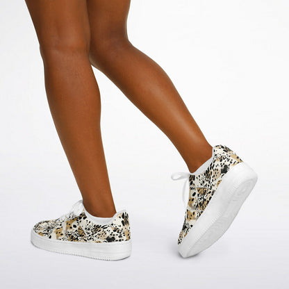 Core Low Shoes, Leopard Print Sneakers, Animal Pattern Low Tops, Seamless Wild Style Shoes, Custom Shoes