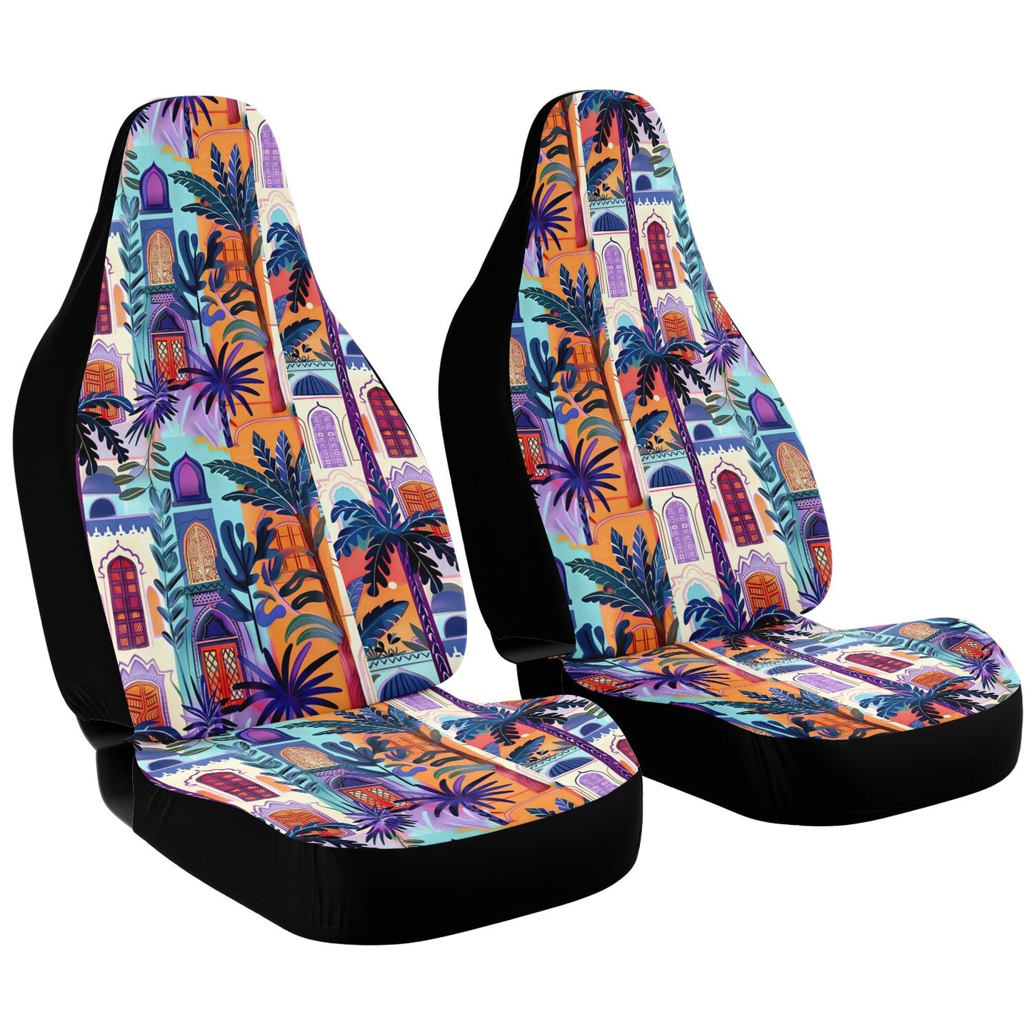 Moroccan-Inspired Car Seat Covers – Exotic Vibrant Design  Colorful Seat Covers