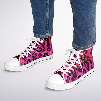 Urban Peak High Top Shoes | Magenta Leopard Print | Vibrant Animal-Print Streetwear