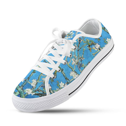 Van Gogh Almond Blossom Low Top Sneakers, Women's Casual Shoes