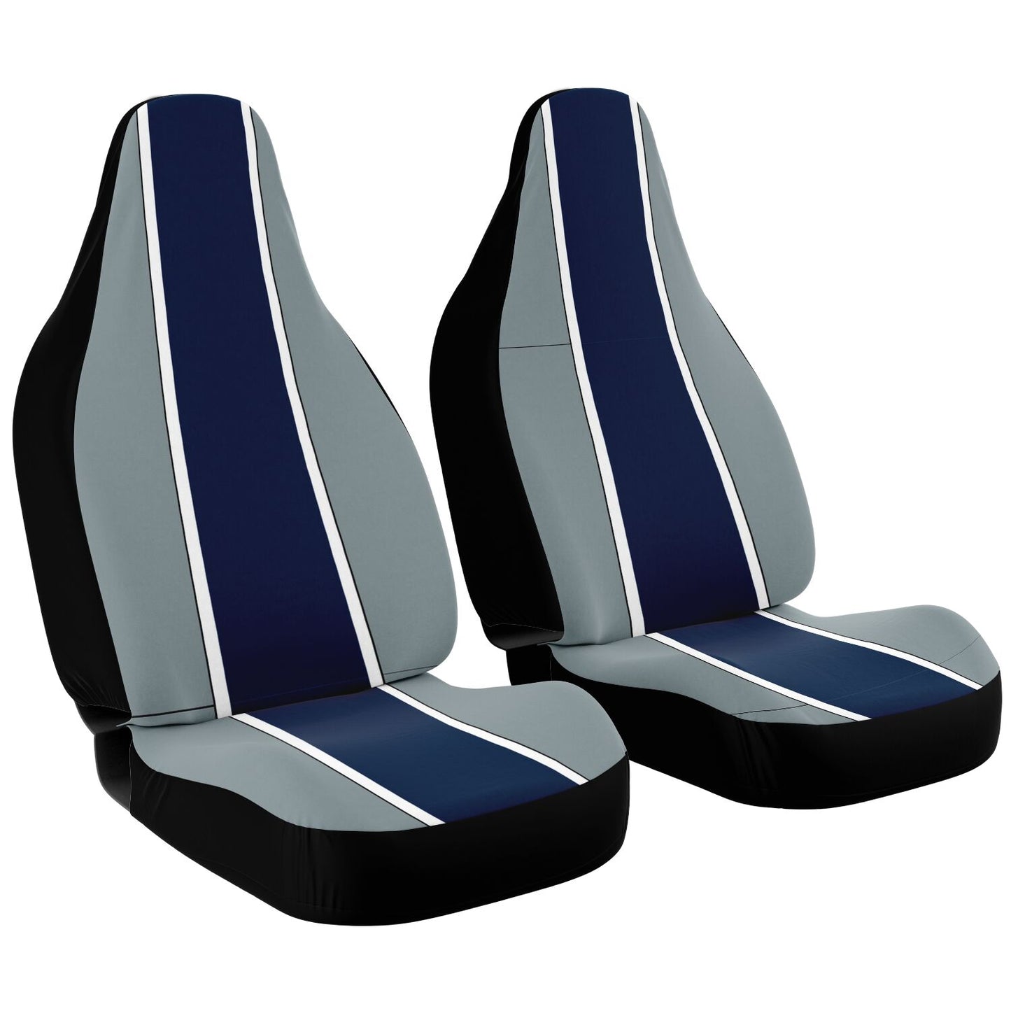 Navy & Silver Car Seat Covers – Durable Trendy-Inspired Auto Accessories