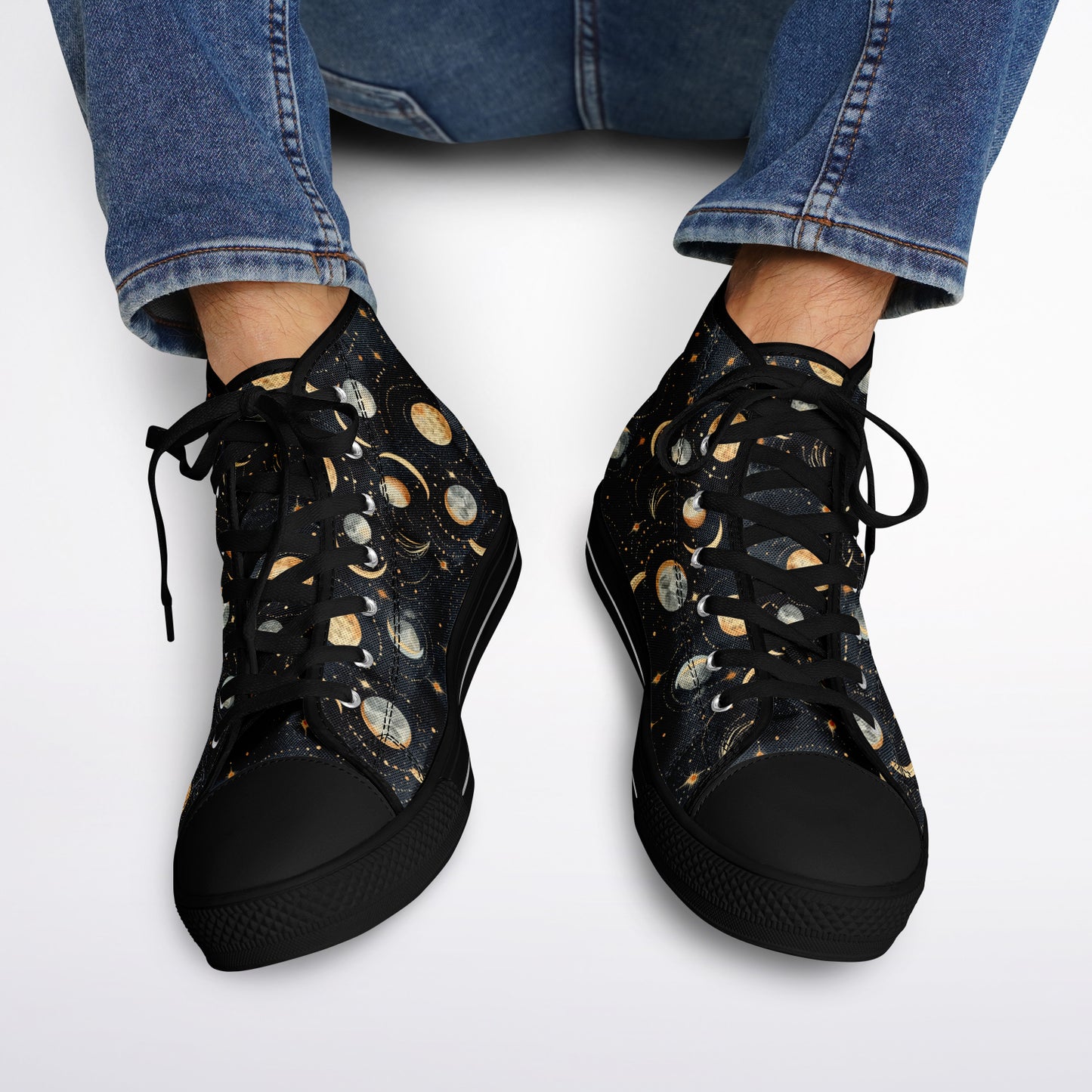 Urban Peak High Top Shoes #moon-phases #moon #space #galaxy #stars #detailed #pattern #seamless #background