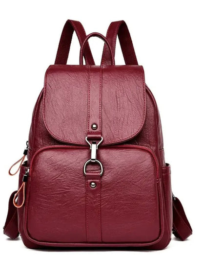 Anti-Theft Leather Backpack for Women + FREE Smart Tracker