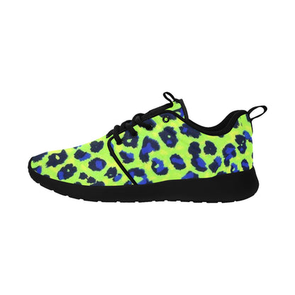 Extinction Women's Sneakers Black and Green Animal Print