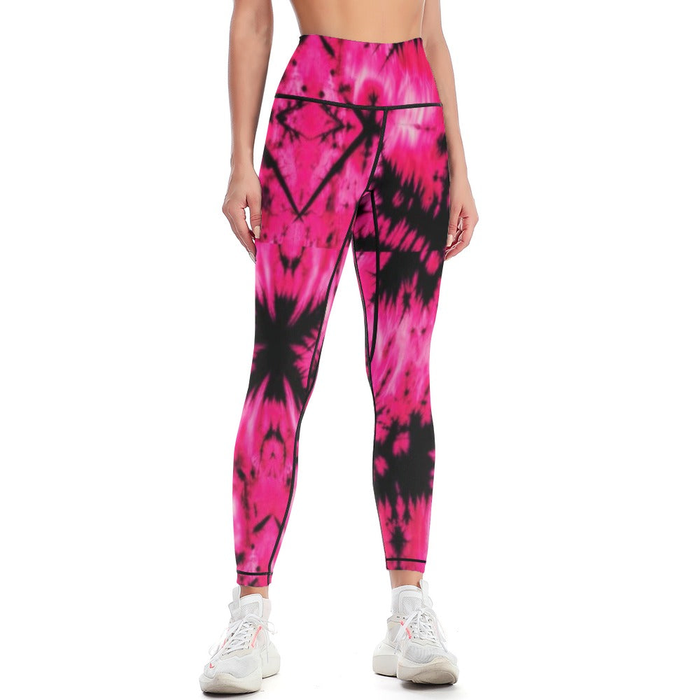Women's Comfort Pink & Black Sports Yoga Pants