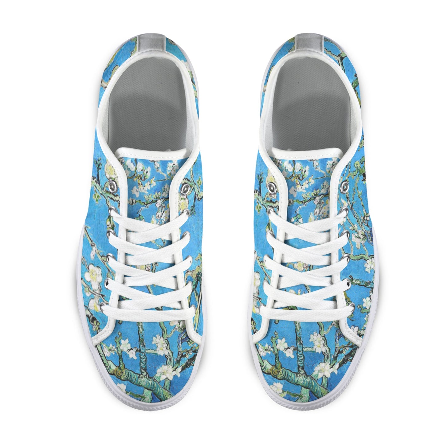 Van Gogh Almond Blossom Low Top Sneakers, Women's Casual Shoes