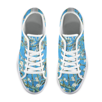Van Gogh Almond Blossom Low Top Sneakers, Women's Casual Shoes