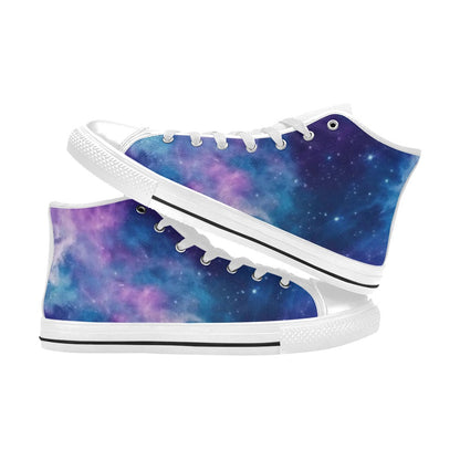 Custom Designed Galaxy Shoes: Custom Celestial High-Top Sneakers