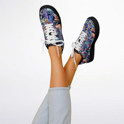 Core Low Shoes – Tropical Fish & Bright Coral Ocean Design Sneakers  Custom Design
