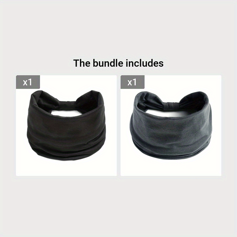 Women's Wide Headband, Solid Color Polyester, All-Season Stretchy Hair Wrap, Bohemian Thick Sports Yoga Turban Headband Accessory, Colorful Print Knotted Elastic Yoga Headband