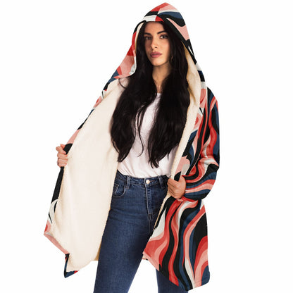Showstopper Swirl Red Pink White Black Multicolor Hooded Wrap Custom Design