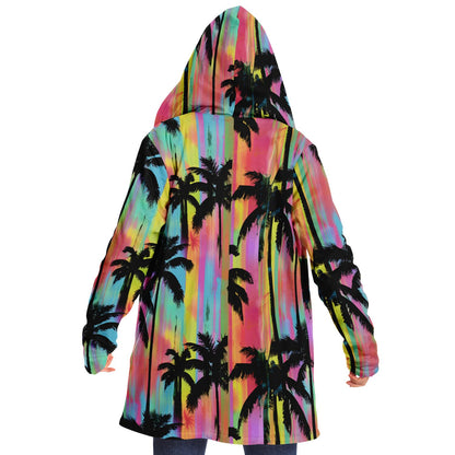 Fantasy Cloak – Abstract Tropical Neon Palm Tree Cloak | Boho Chic Style