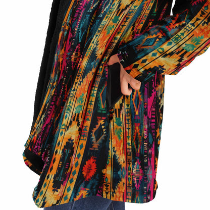 Bohemian Cloak – Vibrant Tribal Geometric Tapestry Design BOHO Style Custom Design