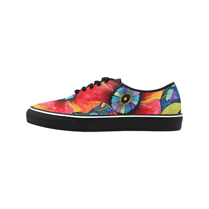 Women's Classic Whimsical Flower Canvas Low Top Shoe