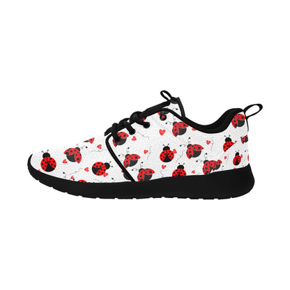 Ladybugs Love Women's And Children's Sneakers, Ladybird Shoes Art, White & Black Sneakers, Lady Bug Shoes, Custom Sneakers