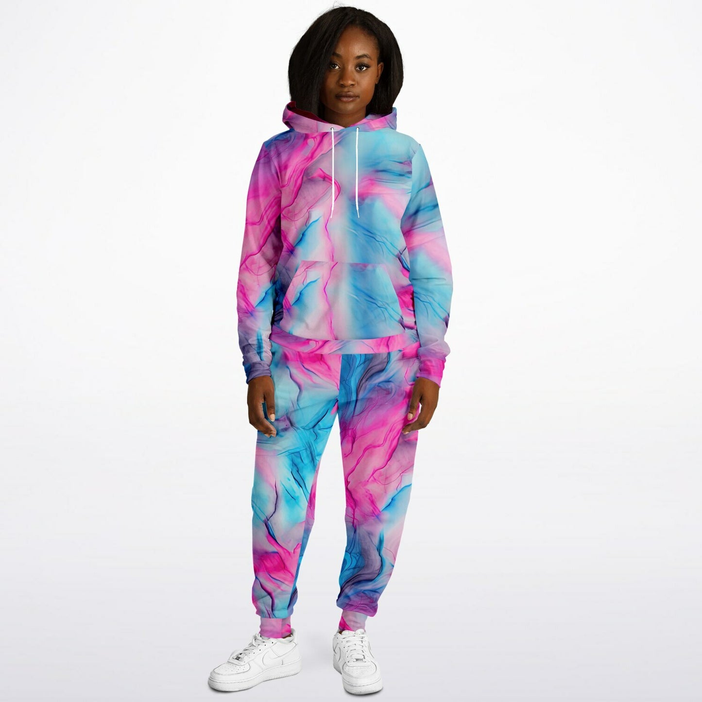 Tie Dyed Fashion Fit Sweatsuit | Hoodie Crew and Jogger Sweatpants Hoodie & Jogger - #swirls#inks#watercolor#seamless#hippie#abstract#fabric#bleach#dye#tie#tie-dye