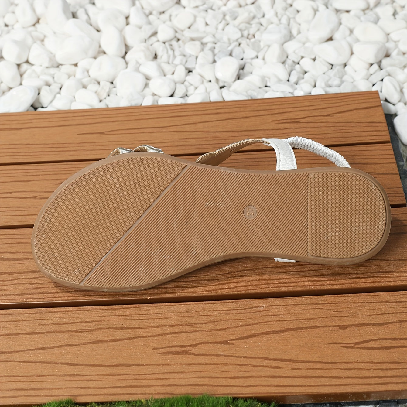 Women's Rhinestone Bohemian Wedge Sandals with Dress Shoe - Wide Width Summer Slippers, Thick Platform Heel &  Upper/Cushioning - Sparkling Party Shoes for Weddings, Beach, Prom (Hand Washable)