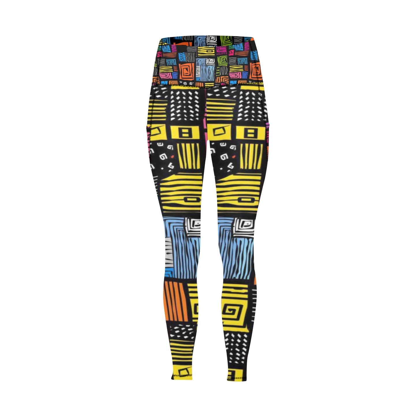 Abstract Art Leggings with Pockets