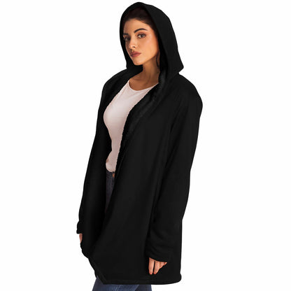 Black Oversized Hoodie Long Warm Hooded Sweatshirt Women Men, Plus Sizes Available