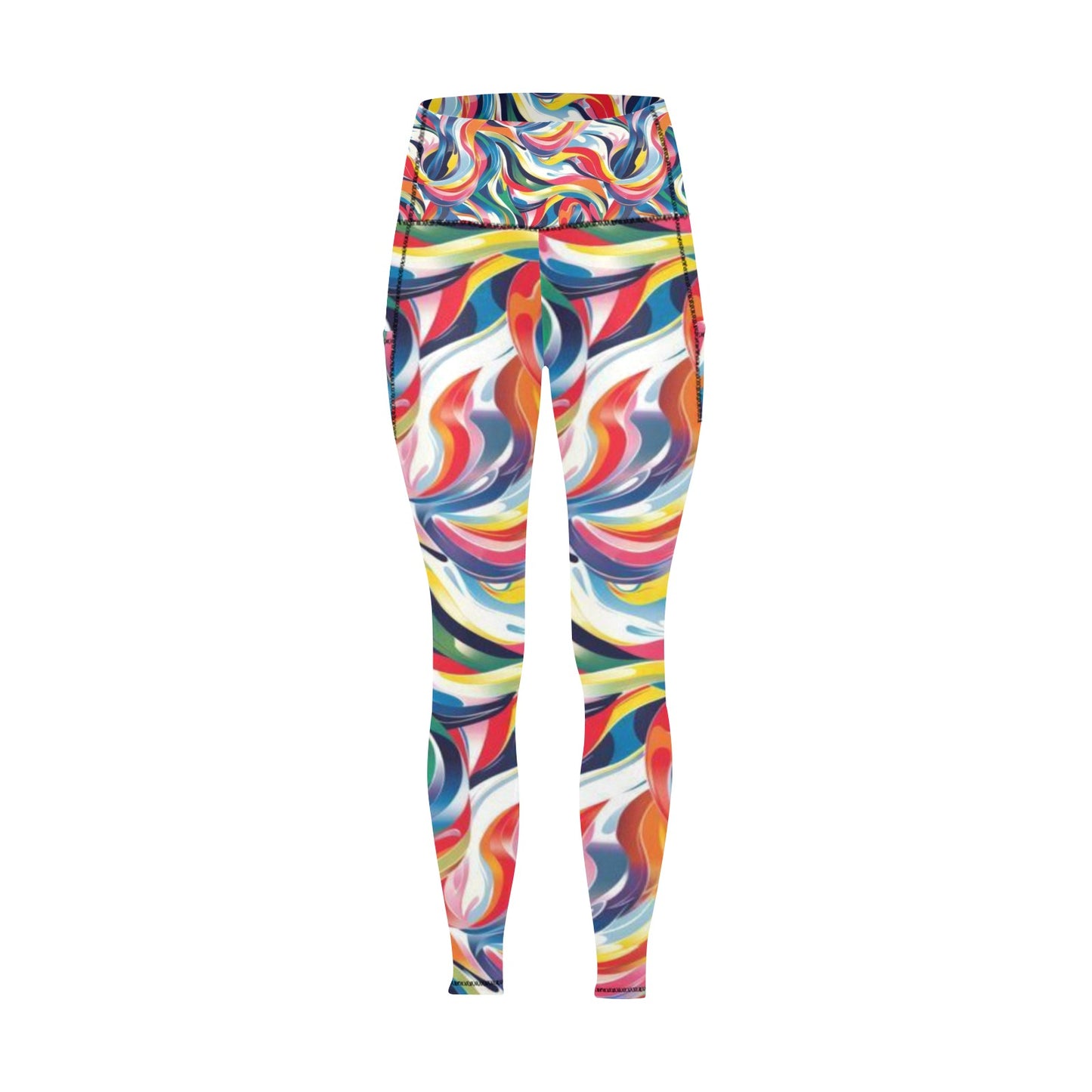 Multi Color Swirl Leggings with Pockets