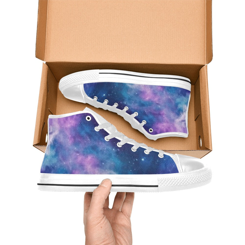 Custom Designed Galaxy Shoes: Custom Celestial High-Top Sneakers