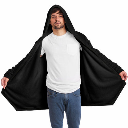 Black Oversized Hoodie Long Warm Hooded Sweatshirt Women Men, Plus Sizes Available