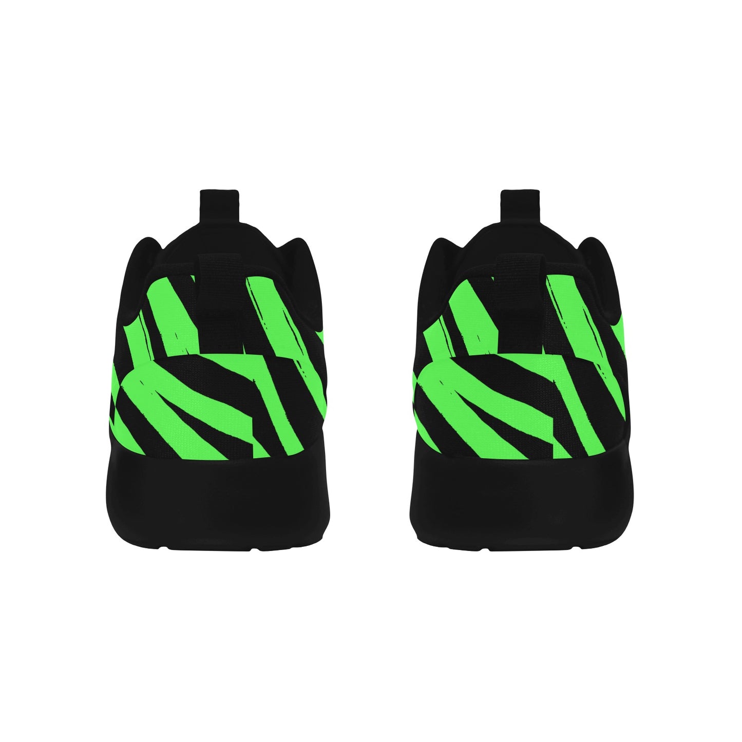 Fluorescent Green & Black Women's Pull Loop Sneakers