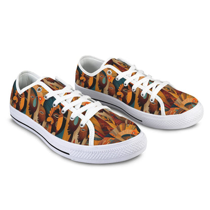 African Art  Low Top Women's Shoes