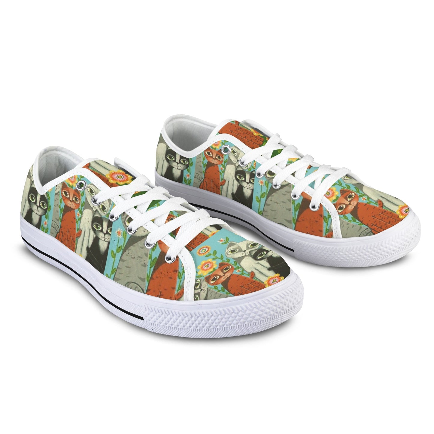 Whimsical Cats Low Top Women's Shoes