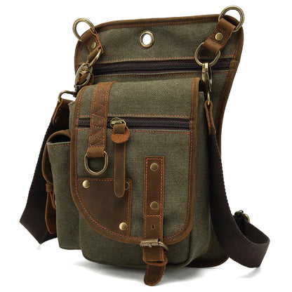 Men's Canvas Fanny Pack - Casual Crossbody Bag