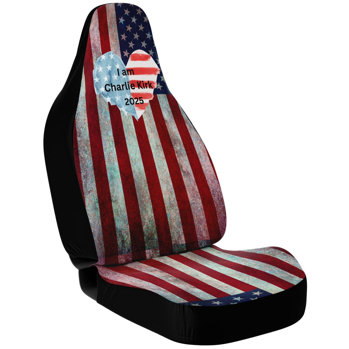 I AM CHARLIE KIRK Patriotic American Flag Car Seat Covers