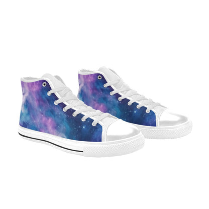 Custom Designed Galaxy Shoes: Custom Celestial High-Top Sneakers