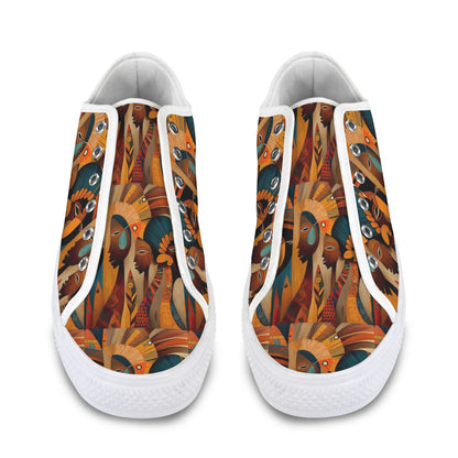 African Art  Low Top Women's Shoes