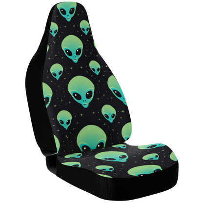 Alien Skulls Car Seat Covers – Custom Futuristic & Creative Design