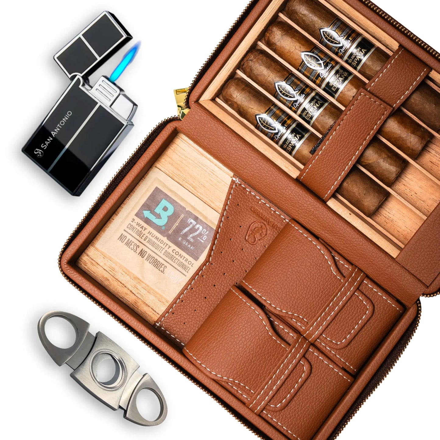 San Antonio Travel Cigar Humidor Case