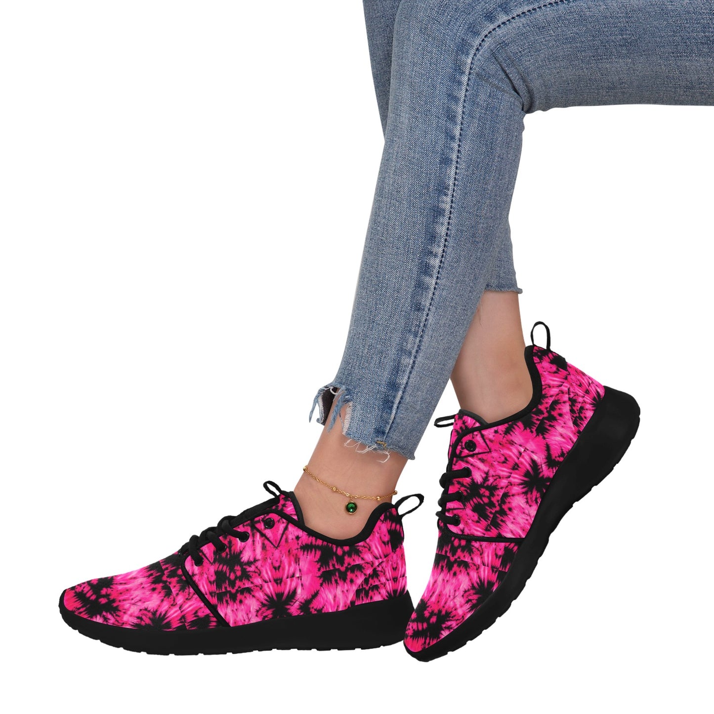 Splot - Pink & Black Women's Sneakers