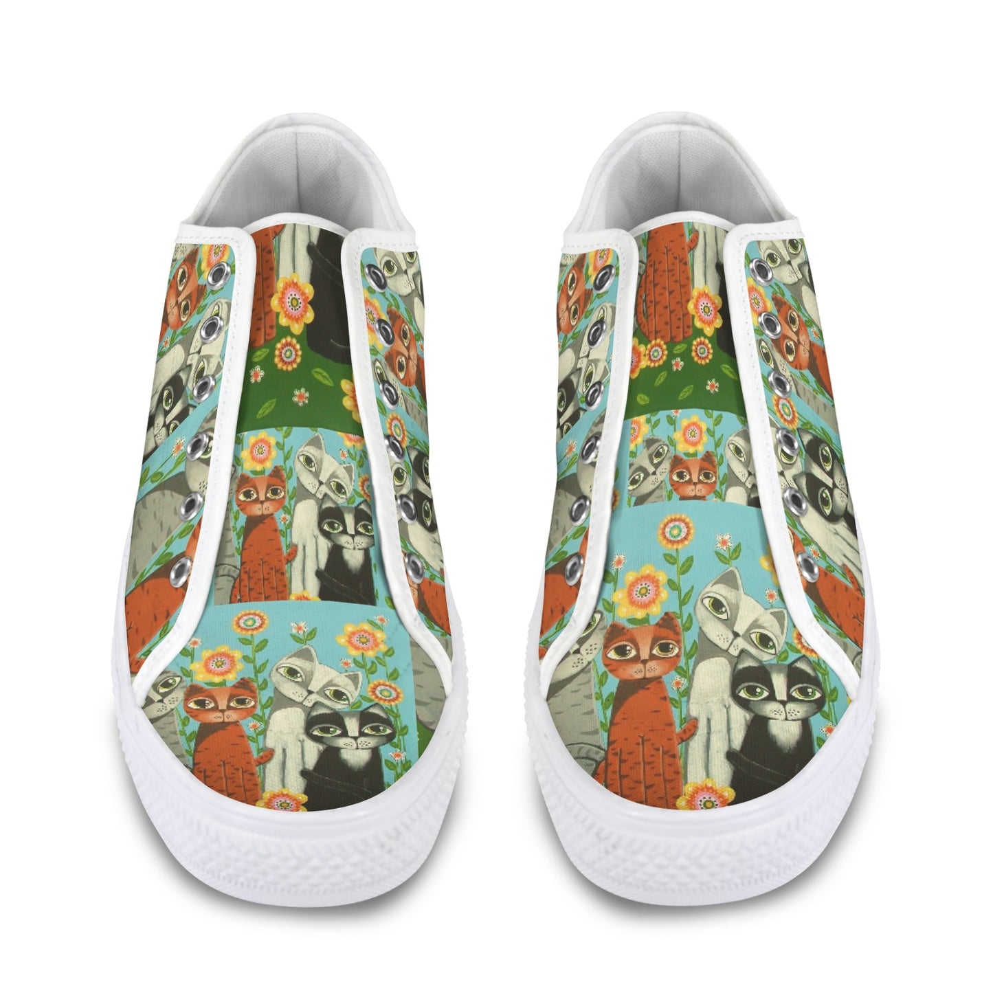 Whimsical Cats Low Top Women's Shoes