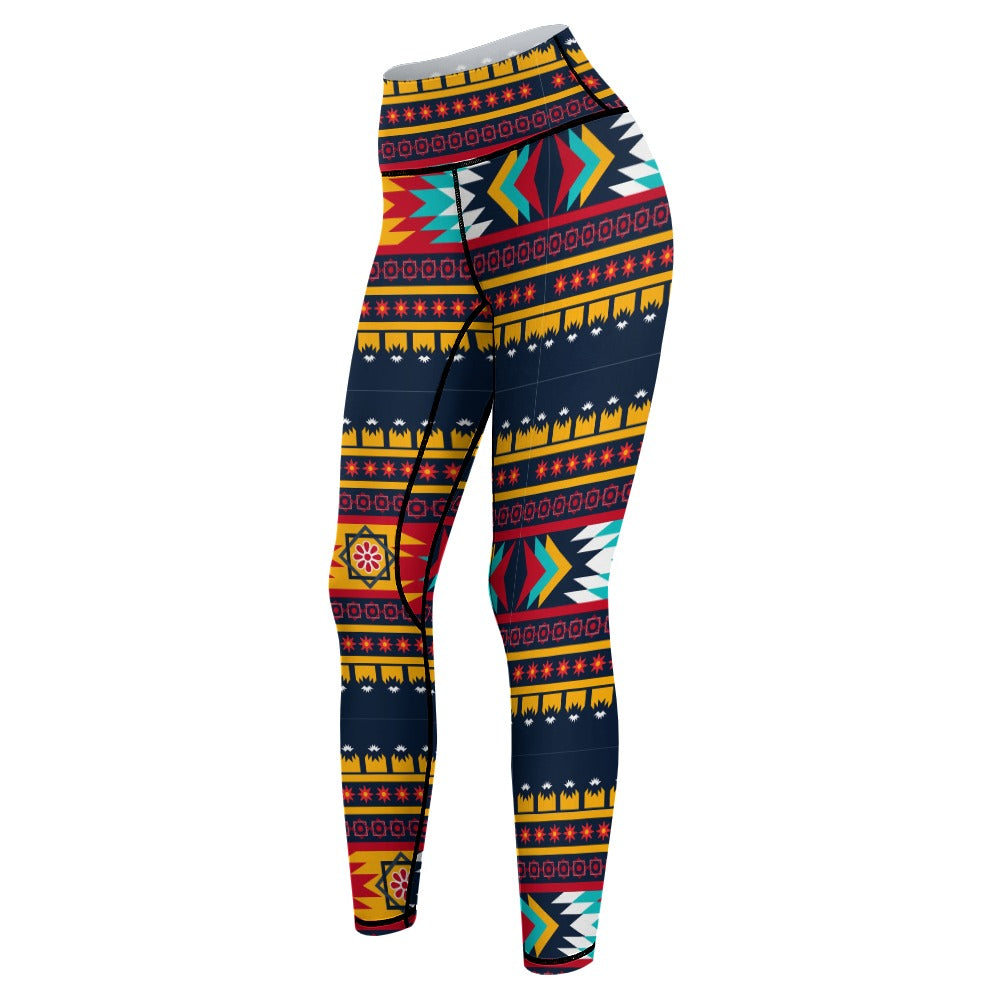 Women's Tribal Pattern Sports Yoga Pants