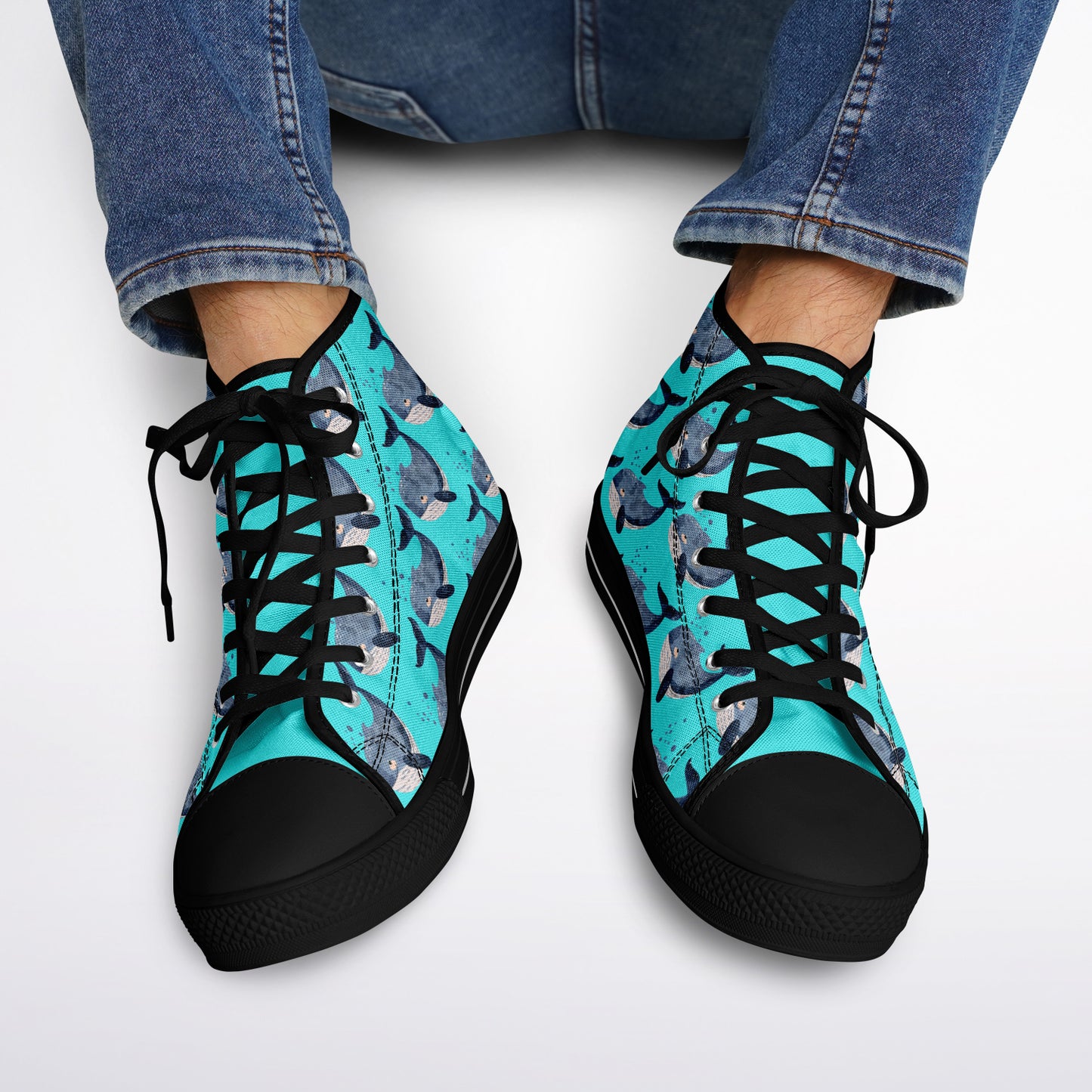 Urban Peak High Top Shoes | Cute Whale Watercolor Marine Sneakers