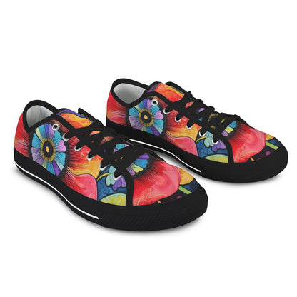 Whimsical Flower Women's Sneakers