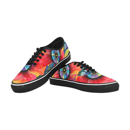 Women's Classic Whimsical Flower Canvas Low Top Shoe