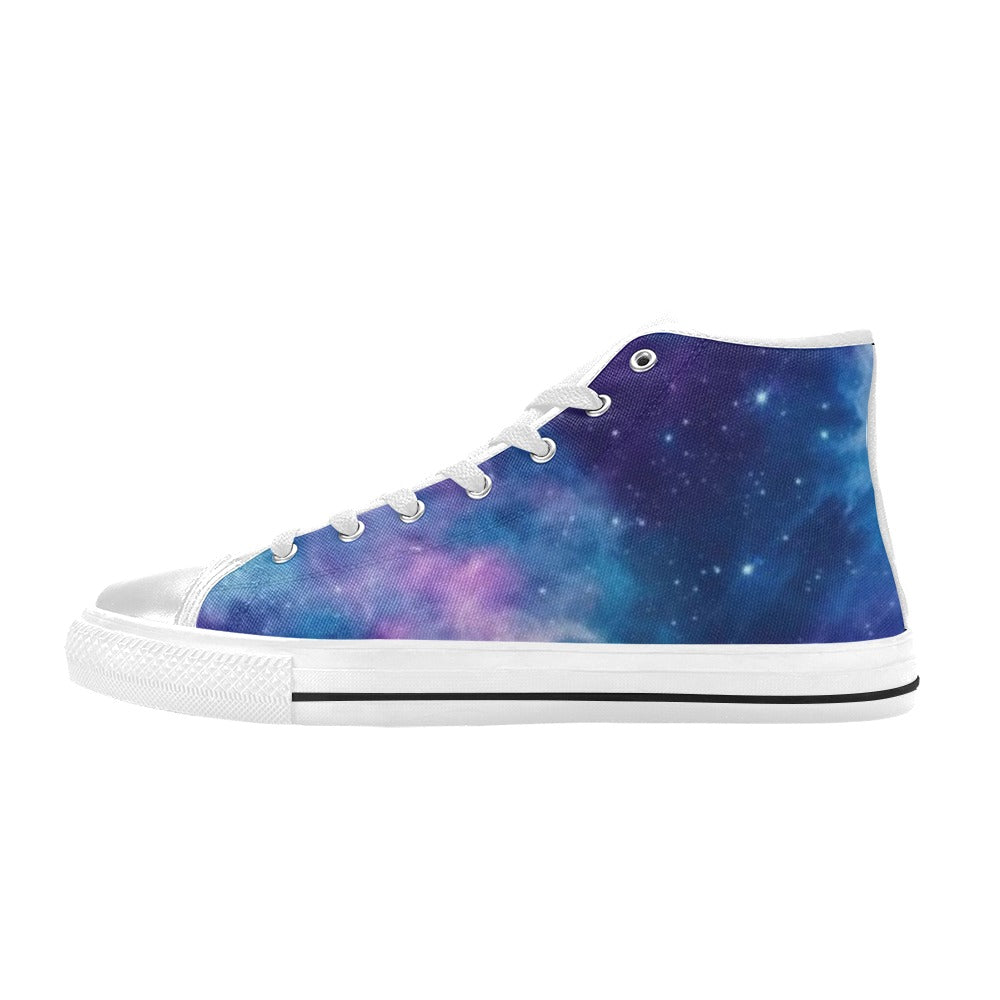 Custom Designed Galaxy Shoes: Custom Celestial High-Top Sneakers