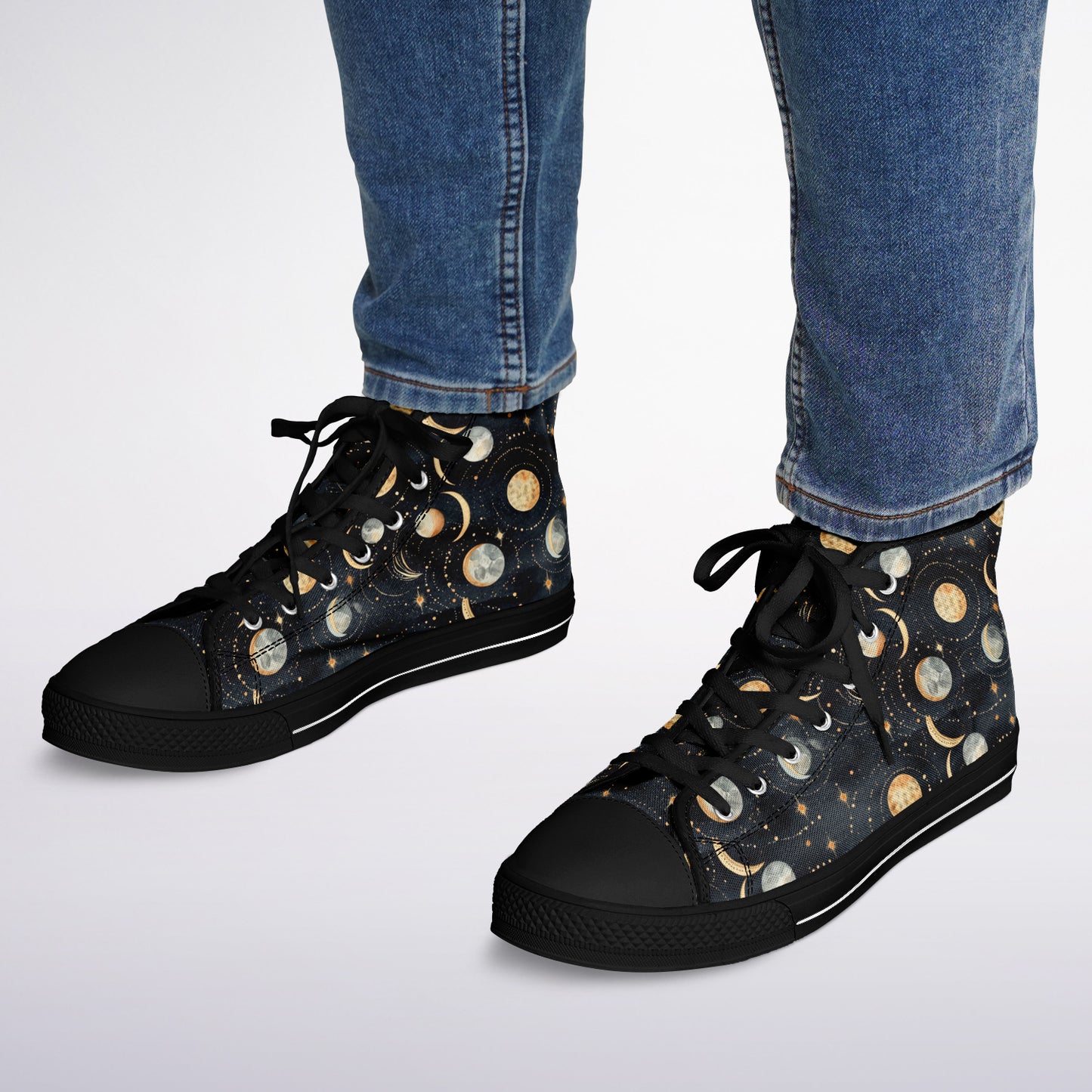 Urban Peak High Top Shoes #moon-phases #moon #space #galaxy #stars #detailed #pattern #seamless #background
